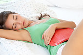hot water bottle on stomach